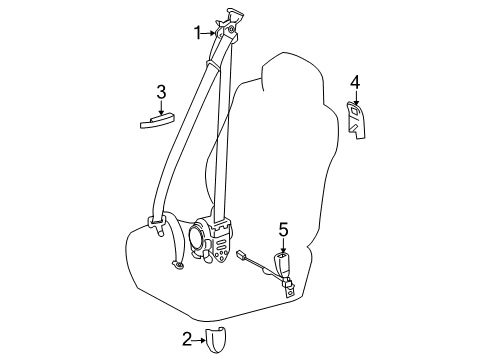 2013 Toyota Tundra Seat Belt - Body Diagram 3 - Thumbnail