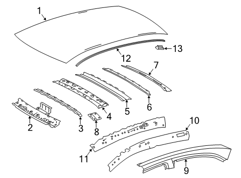 2017 Toyota Corolla Roof & Components Diagram 2 - Thumbnail