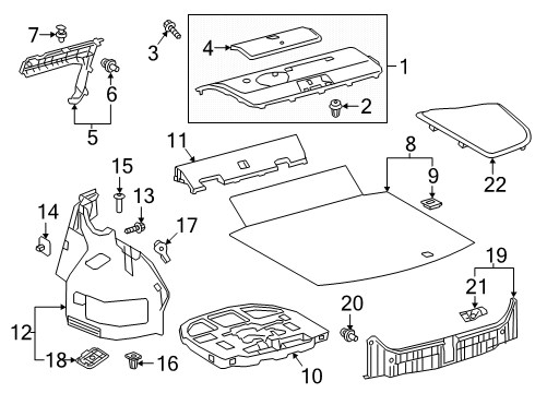 2025 Toyota Camry Interior Trim - Rear Body Diagram
