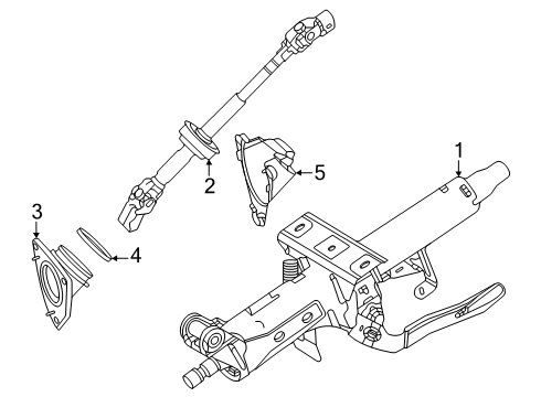 2025 Toyota Crown Signia Steering Column Assembly Diagram
