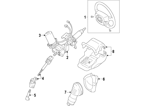 2015 Toyota RAV4 Steering Column Diagram