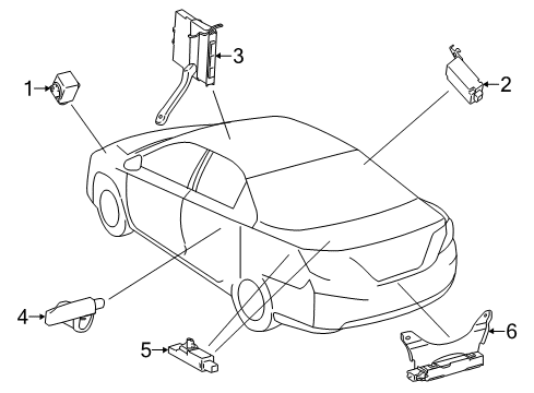 2016 Toyota Avalon Keyless Entry Components Diagram