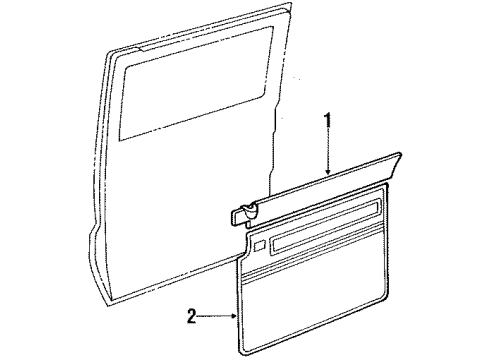 1989 Toyota Van Sliding Door Trim Diagram