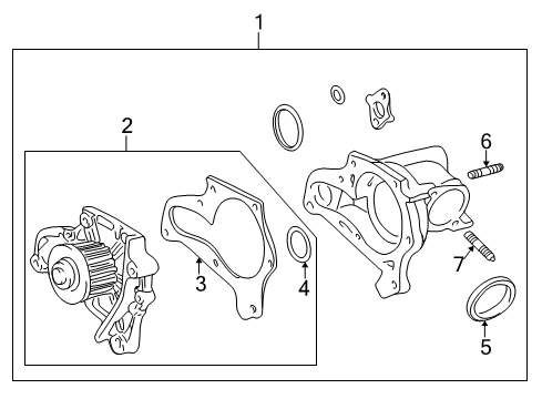 1999 Toyota RAV4 Water Pump Diagram