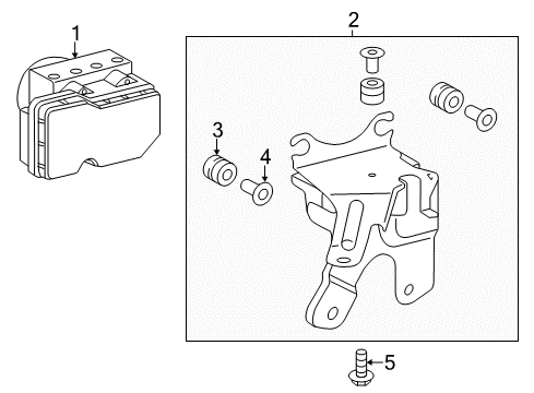 2015 Toyota Yaris ABS Components Diagram