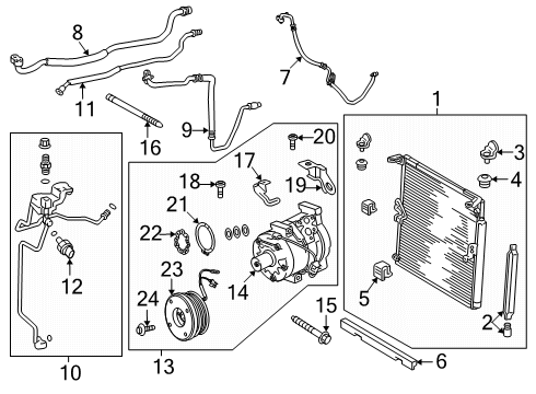 2024 Toyota 4Runner A/C Compressor Diagram