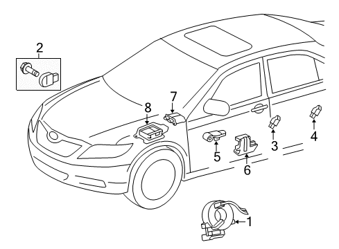 2012 Toyota Corolla Seat Belt Diagram 2 - Thumbnail