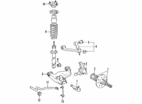 1986 Toyota Supra Wheel Bearings Diagram