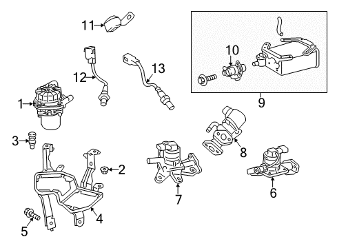 2018 Toyota Tundra Sensor, Oxygen, Driver Side Diagram for 89465-0C290