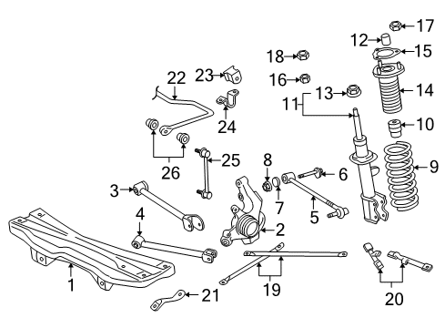 2000 Toyota MR2 Spyder Stabilizer Bar & Components Diagram 3 - Thumbnail