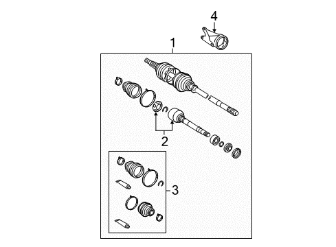 2019 Toyota Sienna Drive Axles - Front Diagram