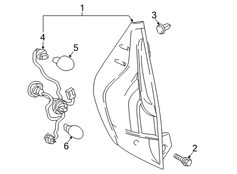 2016 Toyota Prius C Combination Lamps Diagram