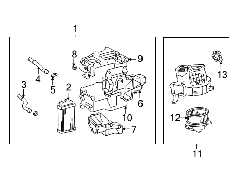 2002 Toyota Tundra Heater Components Diagram