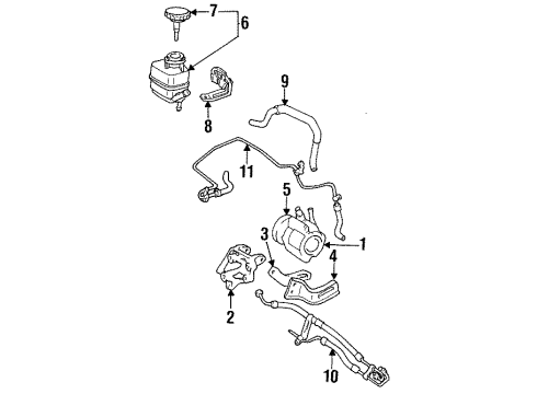 1994 Toyota Celica P/S Pump & Hoses Diagram 3 - Thumbnail