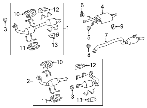 2010 Toyota Sequoia Exhaust Components Diagram