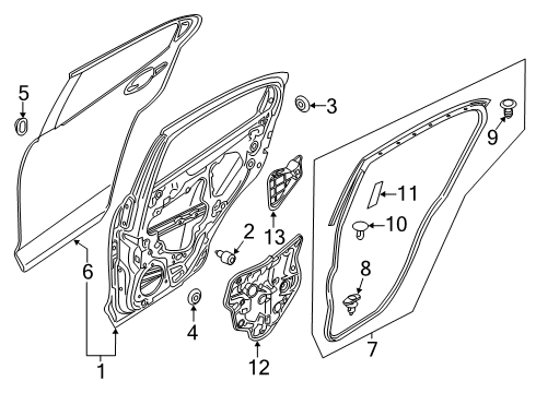 2019 Toyota Yaris Door & Components Diagram 2 - Thumbnail
