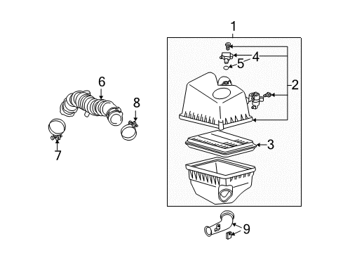 2007 Toyota Highlander Air Intake Diagram 2 - Thumbnail