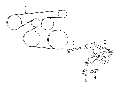 2012 Toyota Matrix Belts & Pulleys - Belts Diagram 2 - Thumbnail