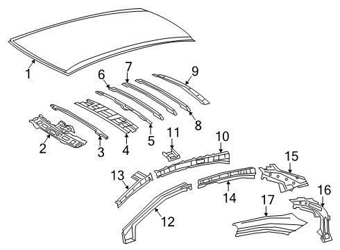 2025 Toyota Corolla Roof & Components Diagram 3 - Thumbnail