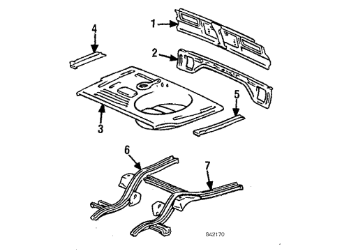 1987 Toyota Corolla Rear Body Diagram 2 - Thumbnail