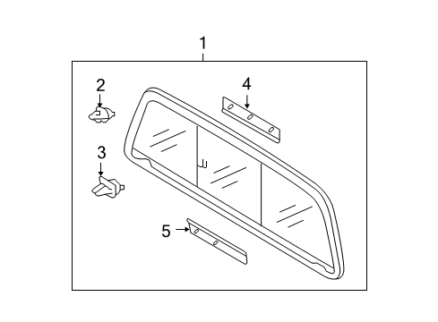 2012 Toyota Tundra Glass & Hardware - Back Glass Diagram 3 - Thumbnail