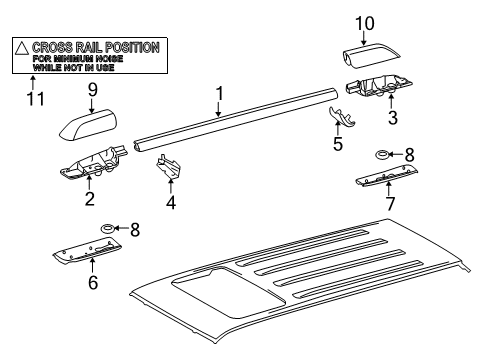 2024 Toyota 4Runner Luggage Carrier Diagram