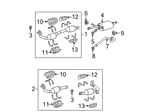 2010 Toyota Tundra Exhaust Components Diagram 3 - Thumbnail