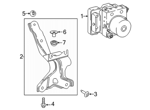 2024 Toyota Camry ABS Components Diagram