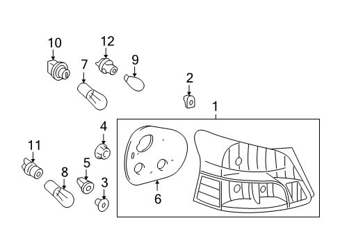 2008 Toyota Yaris Tail Lamps - Headlights Diagram 2 - Thumbnail