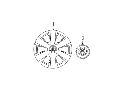 2007 Toyota Camry Wheel Covers & Trim Diagram