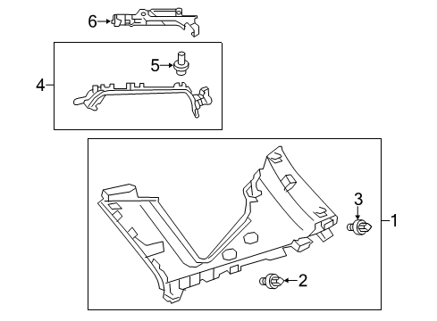 2012 Toyota Prius V Interior Trim - Quarter Panels Diagram