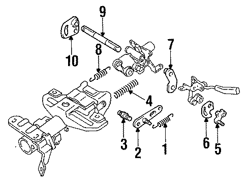 1993 Toyota Celica Steering Column Components Diagram 2 - Thumbnail