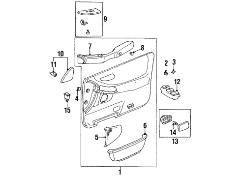 1999 Toyota Avalon Rear Door Diagram