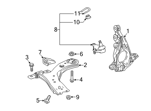 2023 Toyota Camry Front Suspension Components Diagram