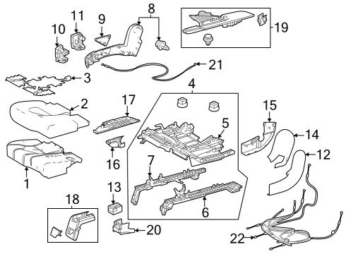 2025 Toyota Grand Highlander Second Row Seats Diagram 4 - Thumbnail
