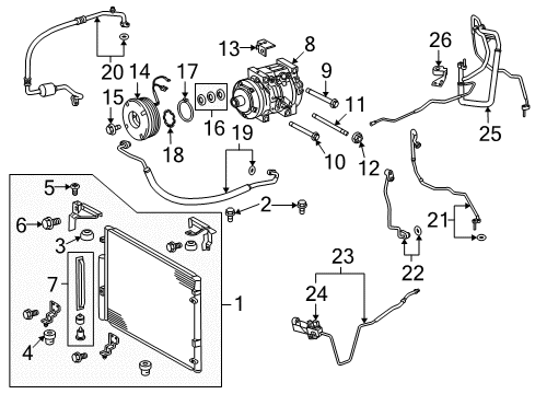 2011 Toyota Land Cruiser A/C Condenser Diagram