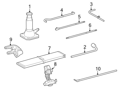 2024 Toyota 4Runner Jack & Components Diagram