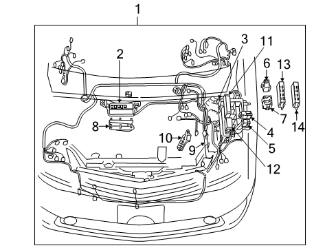 2005 Toyota Prius Engine Harness Diagram for 82111-47191