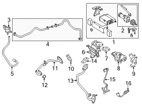 2012 Toyota Prius C EGR System Diagram