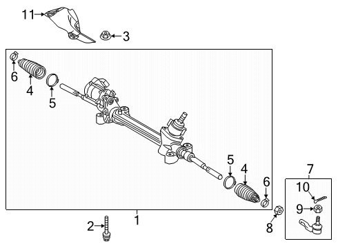 2025 Toyota Camry Steering Gear & Linkage Diagram