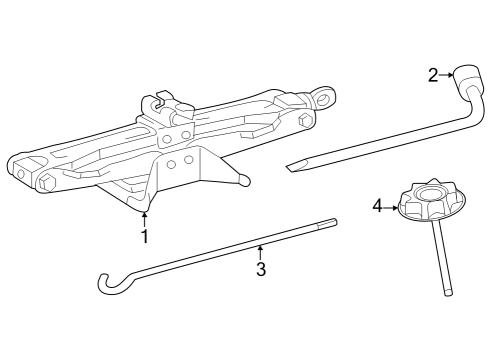 2025 Toyota Grand Highlander Jack & Components Diagram
