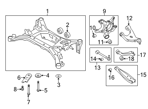 2017 Toyota 86 Rear Suspension Components Diagram