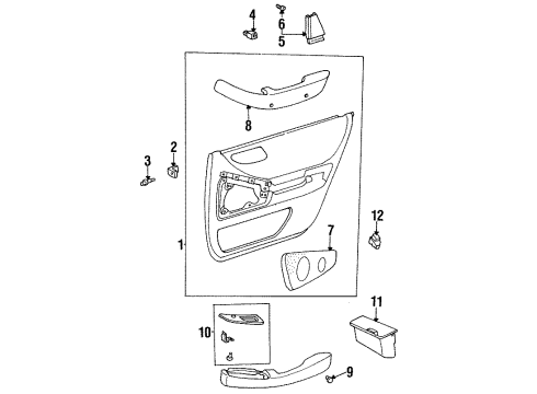 1995 Toyota Avalon Ashtray, Passenger Side Diagram for 74130-AC010-E0