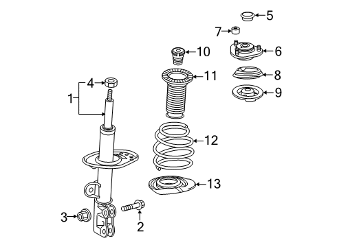 2025 Toyota Corolla Struts & Components Diagram