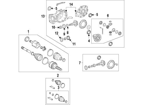 2019 Toyota Highlander Differential - Rear Diagram