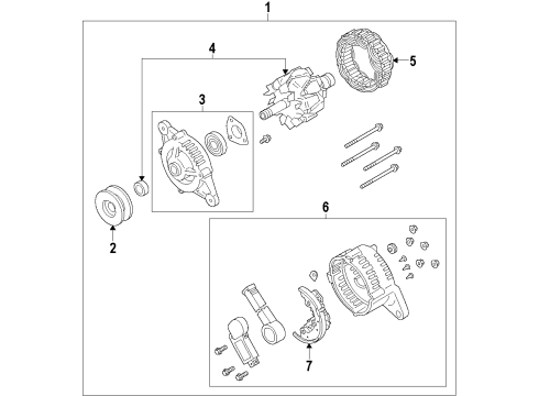 2015 Scion FR-S Pulley Diagram for SU003-00492