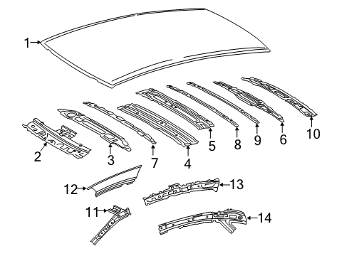 2021 Toyota Avalon Roof & Components Diagram 2 - Thumbnail