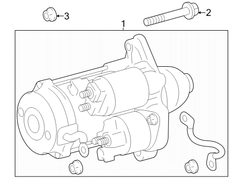 2025 Toyota GR Corolla Starter Assembly Diagram for 28100-18030