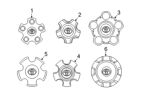 2020 Toyota Tundra Wheel Covers & Trim Diagram