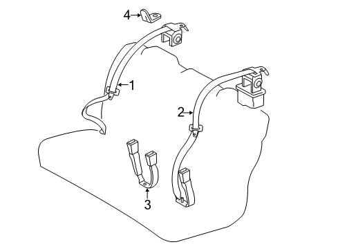 2013 Toyota Avalon Rear Seat Belts Diagram